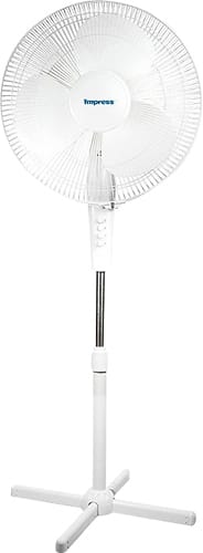 Impress - 16" Stand Fan - White - Larger Front
