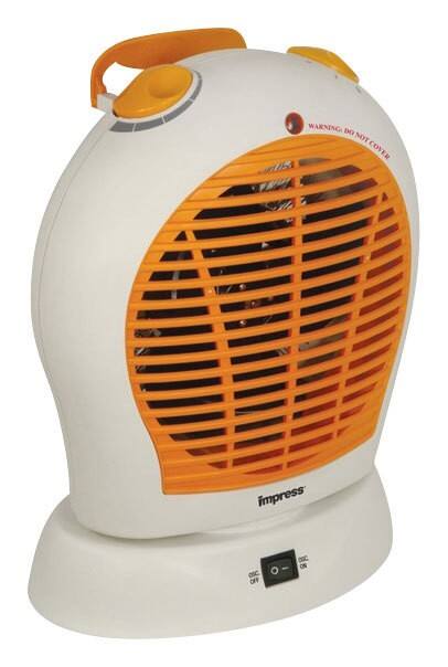 Best Buy: Impress Portable Oscillating Fan Heater White/Orange 91578956M