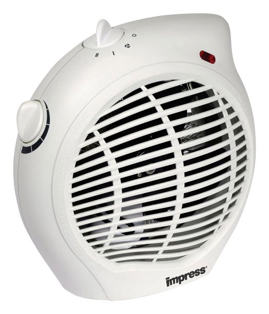 Front Zoom. Impress - Compact Fan Heater - White.
