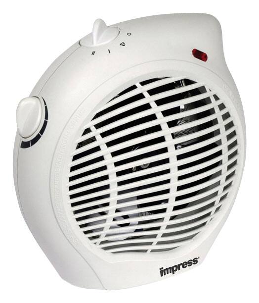 Front. Impress - Compact Fan Heater - White.