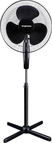 Impress - 16" Stand Fan - Black - Larger Front
