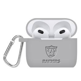 Artinian - Las Vegas Raiders Debossed Silicone AirPods Gen Three Case Cover - No Size - Multicolor