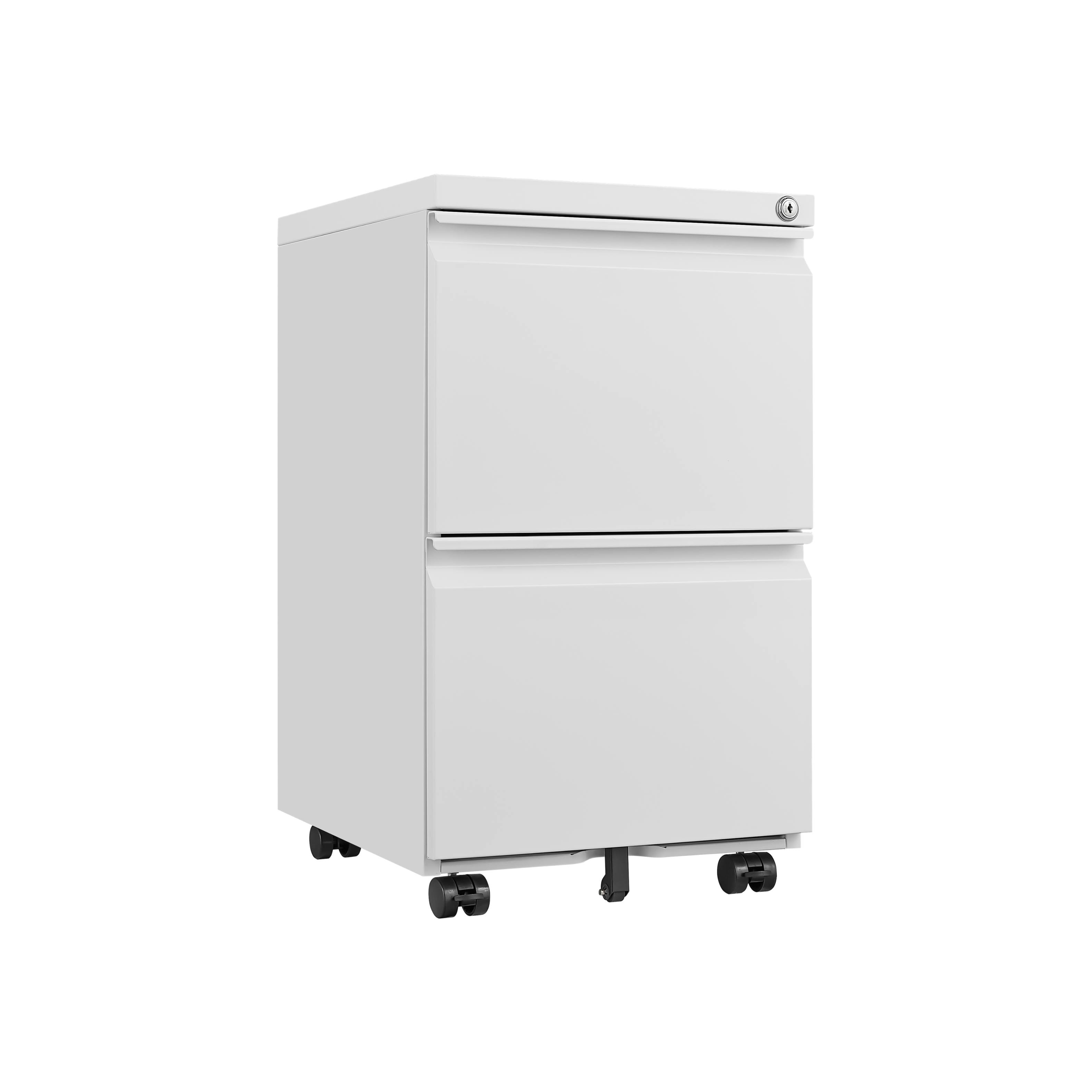 Alt View 8. GOODSILO - 2-Drawer Locking File Cabinet - Mobile Under Desk Filing for Letter/Legal/A4 - Home Office Storage - Assembly Required - White.