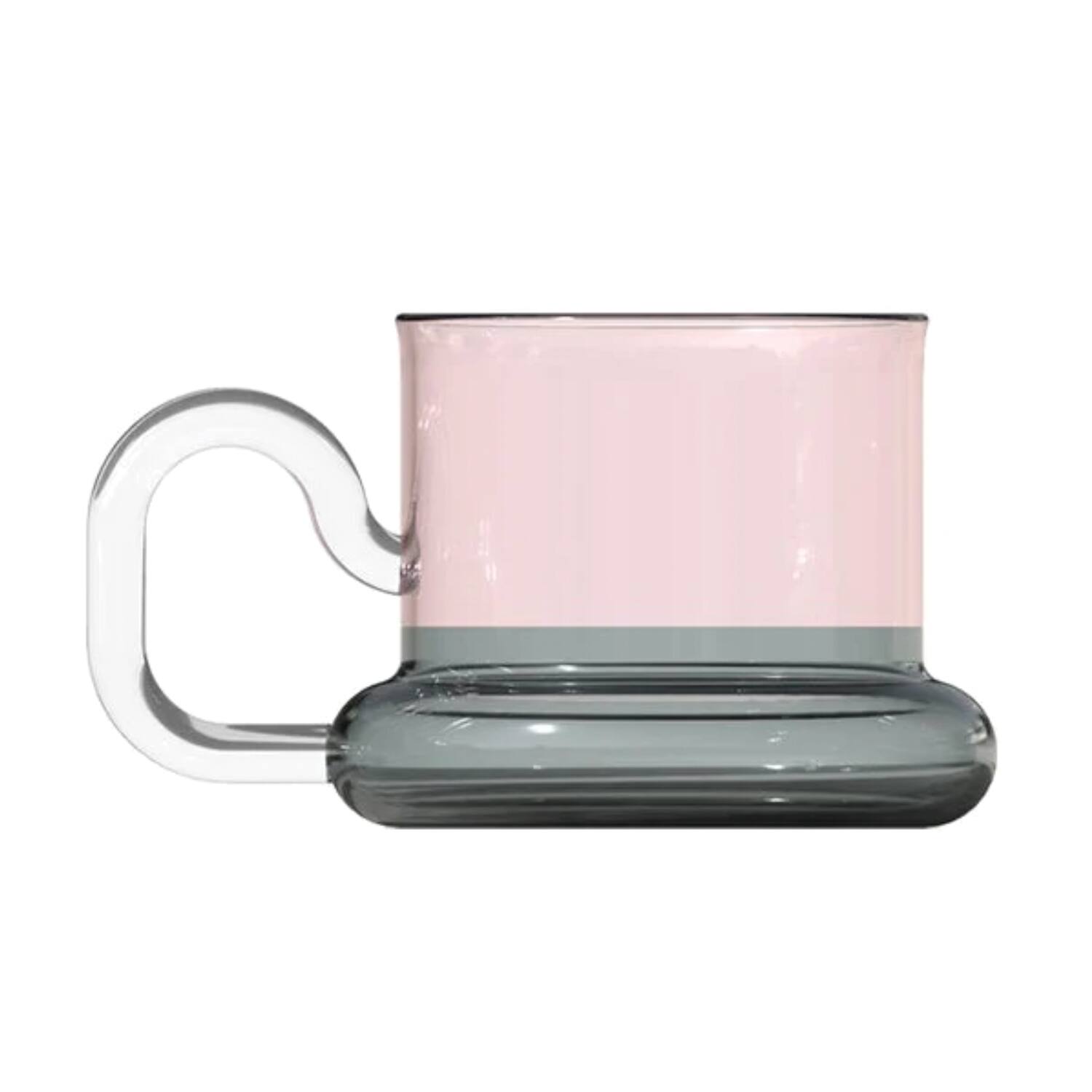 Left. Jay Import - Gray & Pink Borosilicate Pitcher Set 31.11 OZ. - Gray.