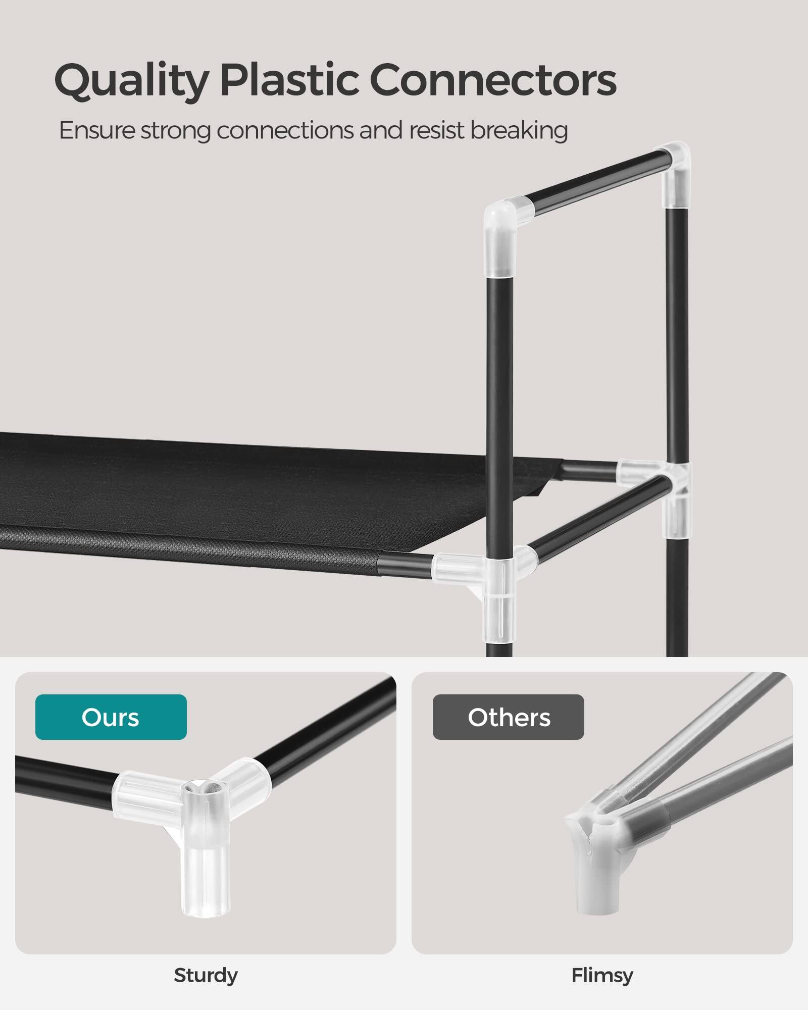 Quality Plastic Connectors  
Ensure strong connections and resist breaking  

Ours  
Sturdy  

Others  
Flimsy