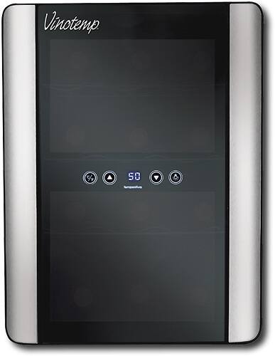 Front. Vinotemp - 12-Bottle Wine Cellar - Black.