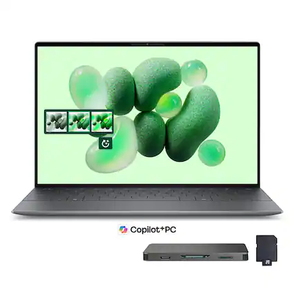 Front. Dell - Dell XPS 13 13.4” 2K LCD Laptop,Intel Ultra 7 256V,16GB RAM,2TB SSD+1TB Dock Set,Backlit Keyboard,Win 11,Gray - Gray.