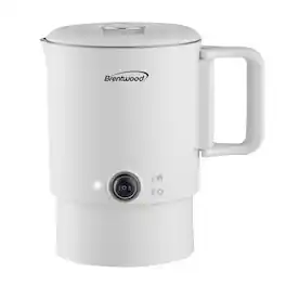 Brentwood - Collapsible Stainless Steel Cordless Electric Travel Kettle Hot Pot - White