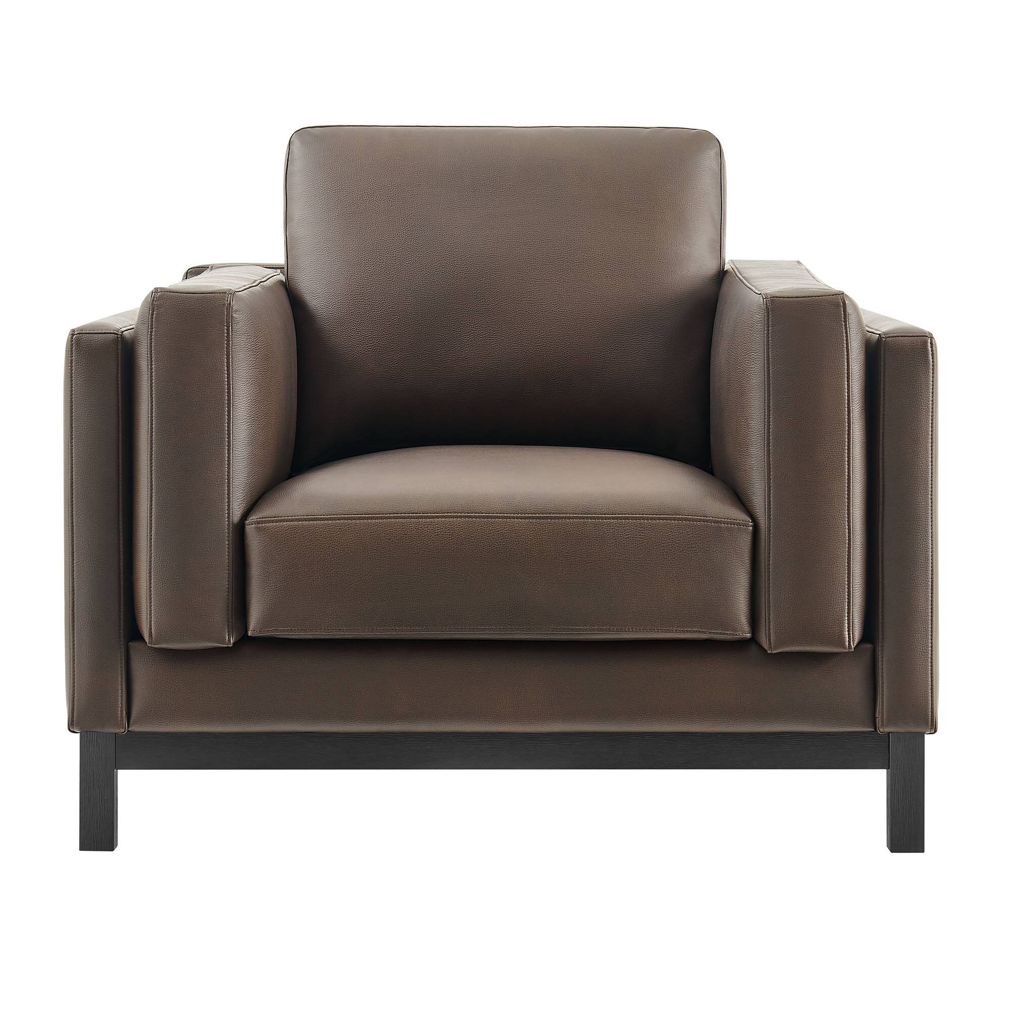 Alt View 5. Modway - Roscoe Upholstered Armchair - Espresso.