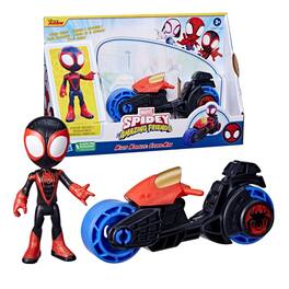 Hasbro - Marvel Spidey and Friends Figure & Motorcycle | Miles Morales - Black