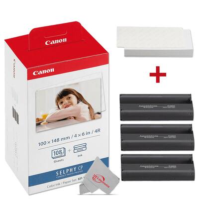 Bundle: Canon SELPHY CP1500 Compact Photo Printer with KP 108IN Bundle: Canon SELPHY CP1500 Compact Photo Printer with KP 108IN