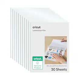 Cricut - 8.5 in x 11 in Lamination Film Sheets 30 Count