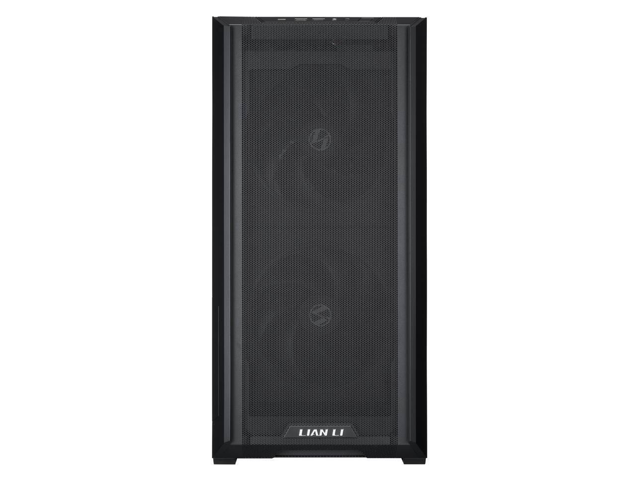 Alt View 5. Lian Li - LIAN LI LANCOOL 216X Black Steel Tempered Glass ATX Mid Tower with 2x 16cm PWM Fans - Black.