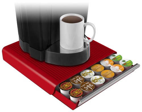 Angle View: Mind Reader - Coffee Pod Drawer - Red
