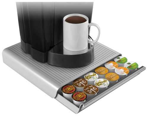 Angle View: Mind Reader - Coffee Pod Drawer - Gray