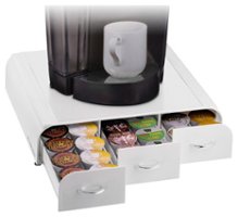 Mind Reader - Triple-Drawer Coffee Storage Solution - White - Angle_Zoom