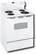 Angle Standard. GE - 30" Self-Cleaning Freestanding Electric Range - White-on-White.