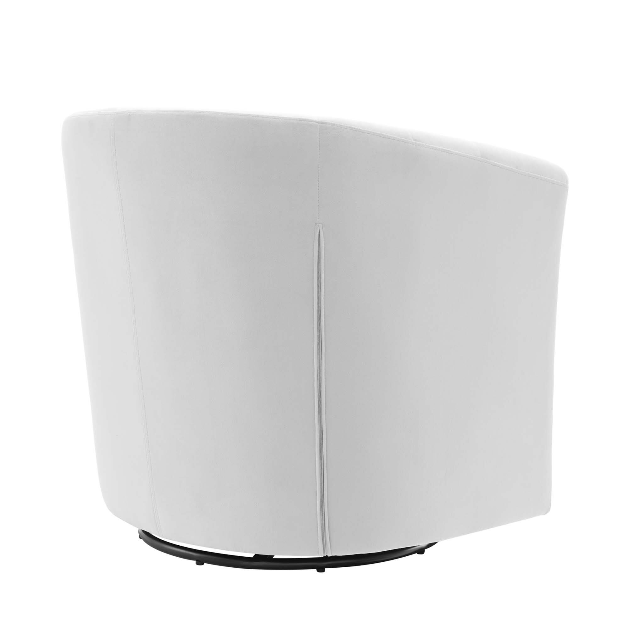 Left. Modway - Prospect Tufted Performance Velvet Swivel Armchair by Modway - Gray.