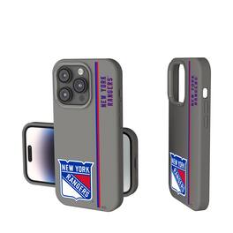Keyscaper - NHL - New York Rangers Sidebar Soft Touch iPhone Case - 14 - Gray