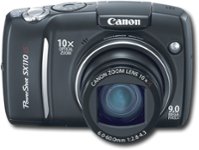 Front Standard. Canon - PowerShot 9.0-Megapixel Digital Camera - Black.