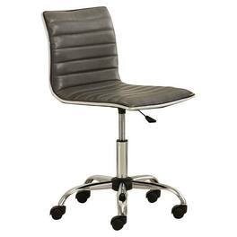 Hivvago - Heavy Duty Channel-Tufted Conference Chair - Gray