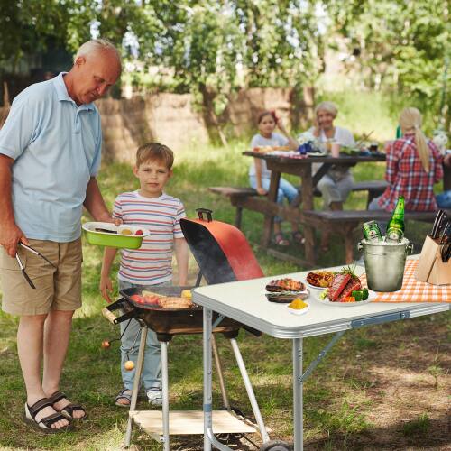Alt View 8. Winado - 6 FT Aluminum Camping Folding Table, Portable for Indoor Outdoor Office Camping Picnic BBQ - White.