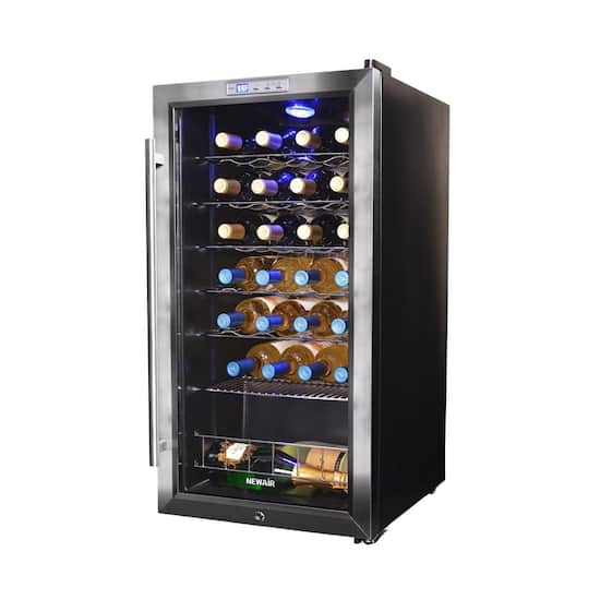 Newair 27 Bottle Wine Cooler Stainless Steel Awc 270e Best Buy