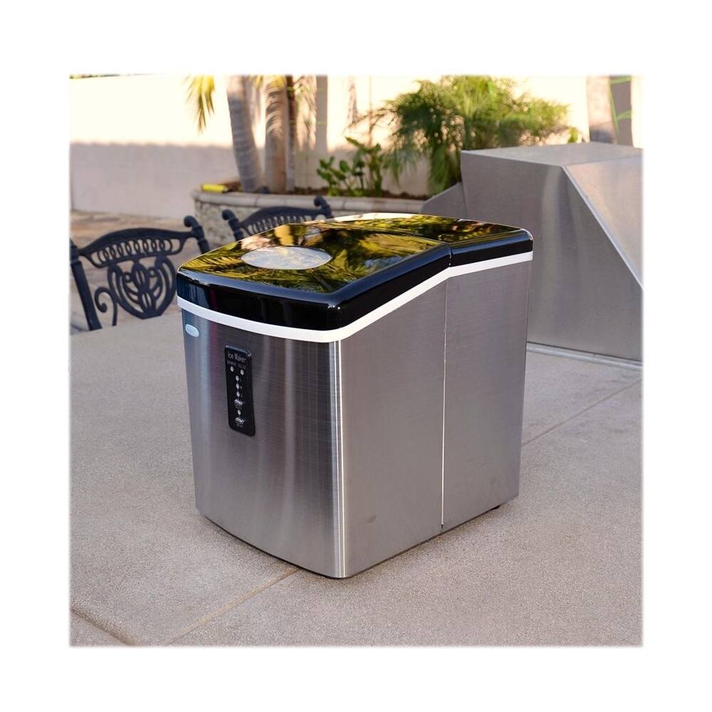 NewAir 28lb Portable Ice Maker 3 Ice Sizes Stainless Steel Stainless