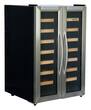 NewAir - 32-Bottle Wine Cooler - Black/Stainless Steel - Larger Front