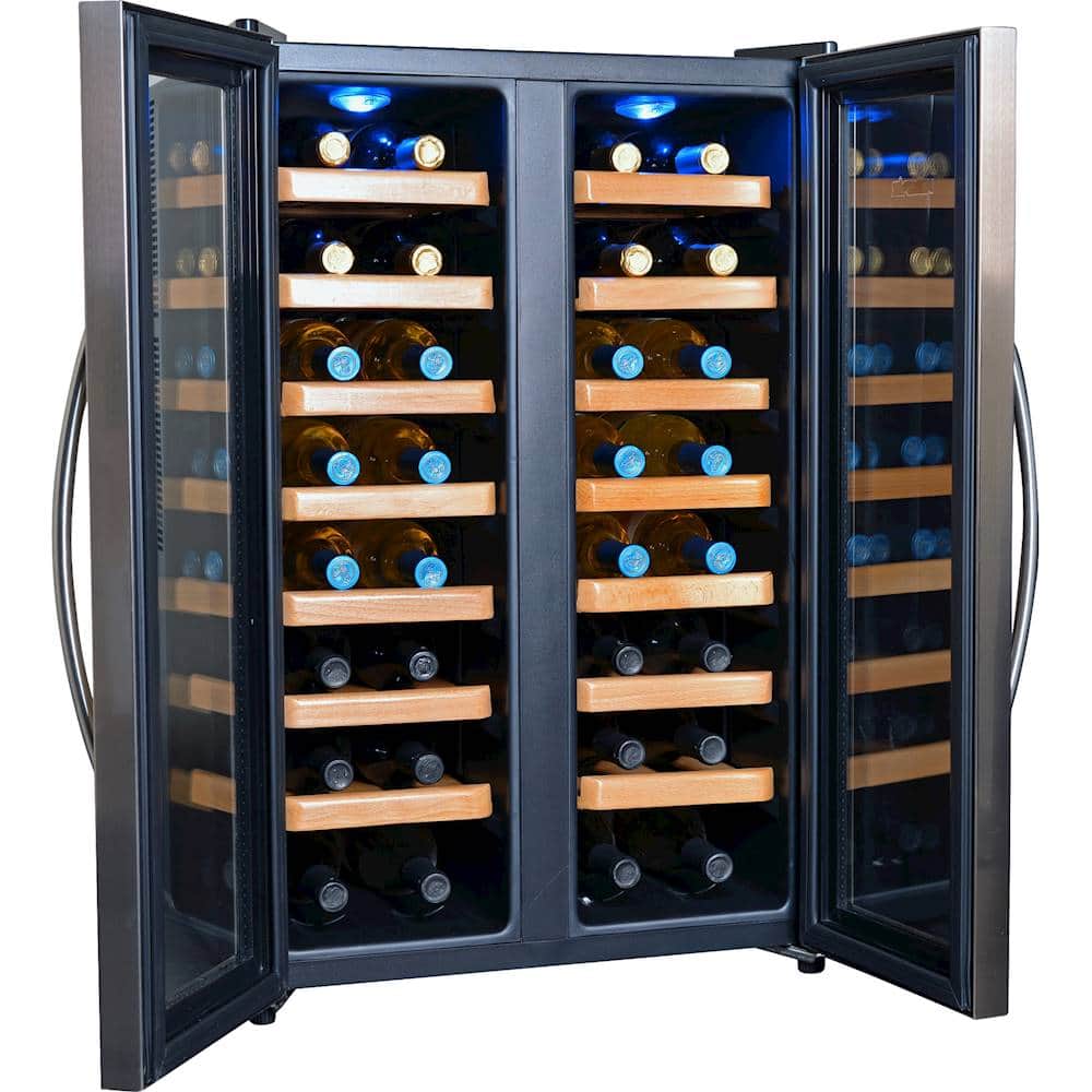 Best Buy NewAir 32Bottle Dual Zone Wine Cooler Stainless Steel AW321ED