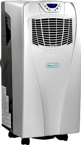 Angle View: NewAir - 10,000 BTU Portable Air Conditioner - Silver/Gray