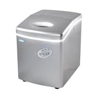 NewAir - 12" 28-lb Portable Ice Maker - 3 Ice Sizes - Silver - Front_Zoom