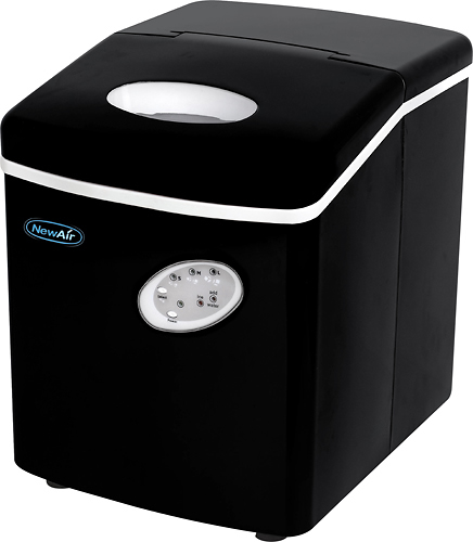 Angle View: NewAir - 12" 28-lb Portable Ice Maker - 3 Ice Sizes - Black