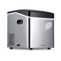 NewAir - 50-lb Portable Ice Maker - Stainless steel - Front_Zoom