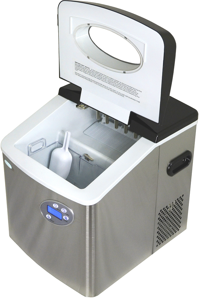 NewAir 50lb Portable Ice Maker 3 Ice Sizes Stainless Steel Stainless