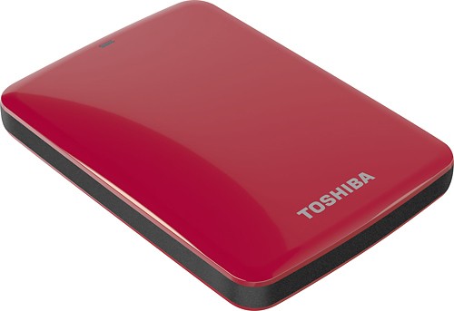  Toshiba - Canvio Connect 1.5TB External USB 3.0 Hard Drive - Red