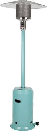 Fire Sense - All Seasons Patio Heater With Wheels 46,000 BTU Output Electronic Ignition System Portable Outdoor Heater - Aqua Blue