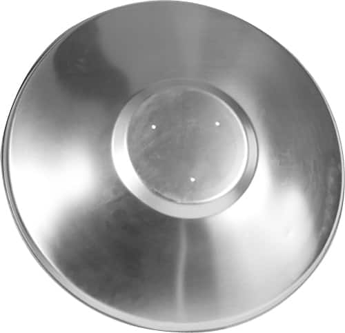 Front. Fire Sense - 1-Piece Reflector for Most Fire Sense Gas Patio Heaters With 3 Barrel Bolts - Silver.