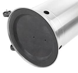 Fire Sense - Pro Series Patio Heater with Wheels 50000 BTU Output Electronic Ignition System Portable Outdoor Heater - Stainless Steel