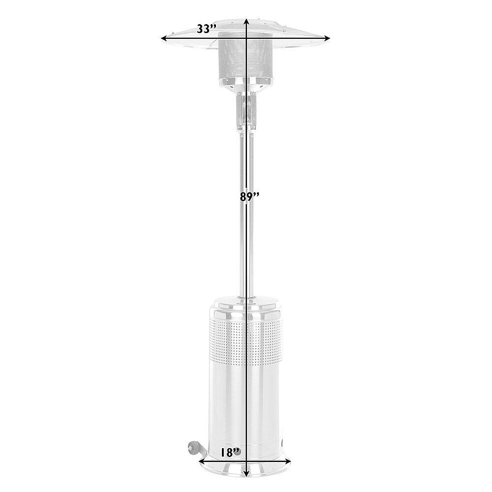Alt View 13. Fire Sense - Pro Series Patio Heater - Stainless-Steel.