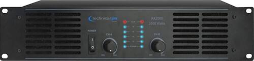 Front. Technical Pro - 2000W 2-Channel Power Amplifier - Black.