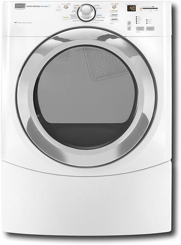Front Standard. Maytag - 7.0 Cu. Ft. 9-Cycle Gas Steam Dryer - White.