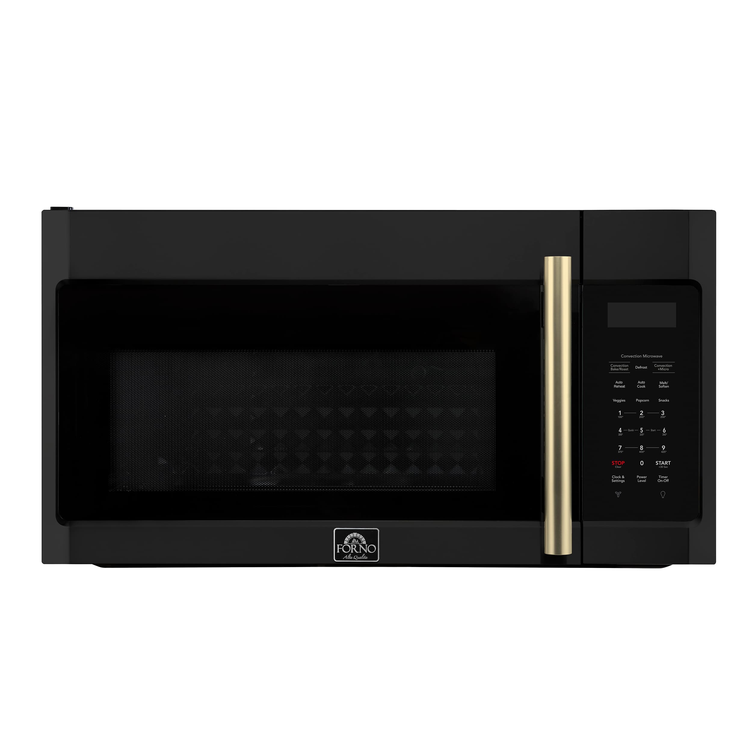Forno Appliances - Fornace 1.5 Cu. Ft. Convection Over-the-Range Microwave - Black - Front_Zoom