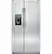 Front. GE - 25.3 Cu. Ft. Frost-Free Side-by-Side Refrigerator with Thru-the-Door Ice and Water.