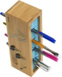 Angle Standard. Quirky - Pen Zen Desktop Office Supply Storage Unit - Blue/Tan.