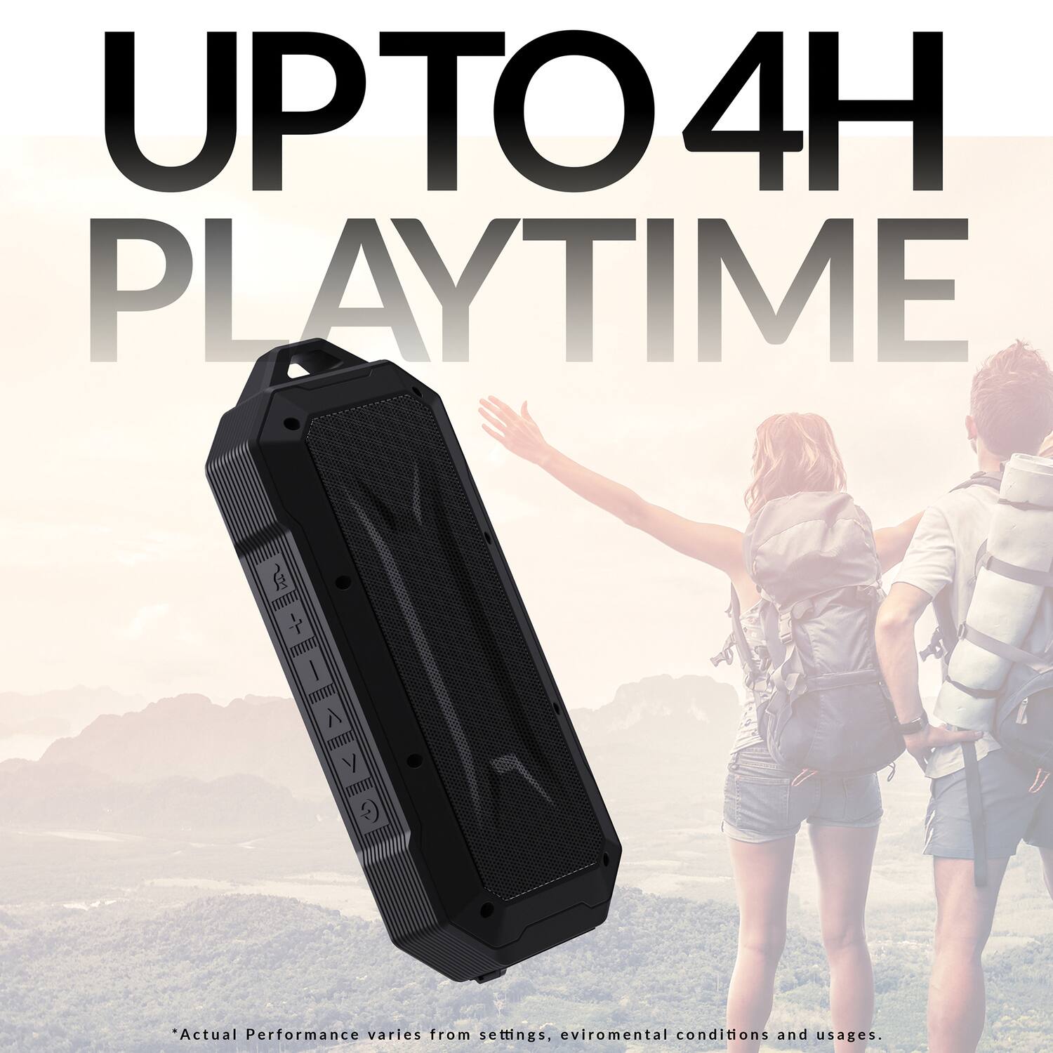 UPTO 4H PLAYTIME

*Actual Performance varies from settings, environmental conditions and usages.