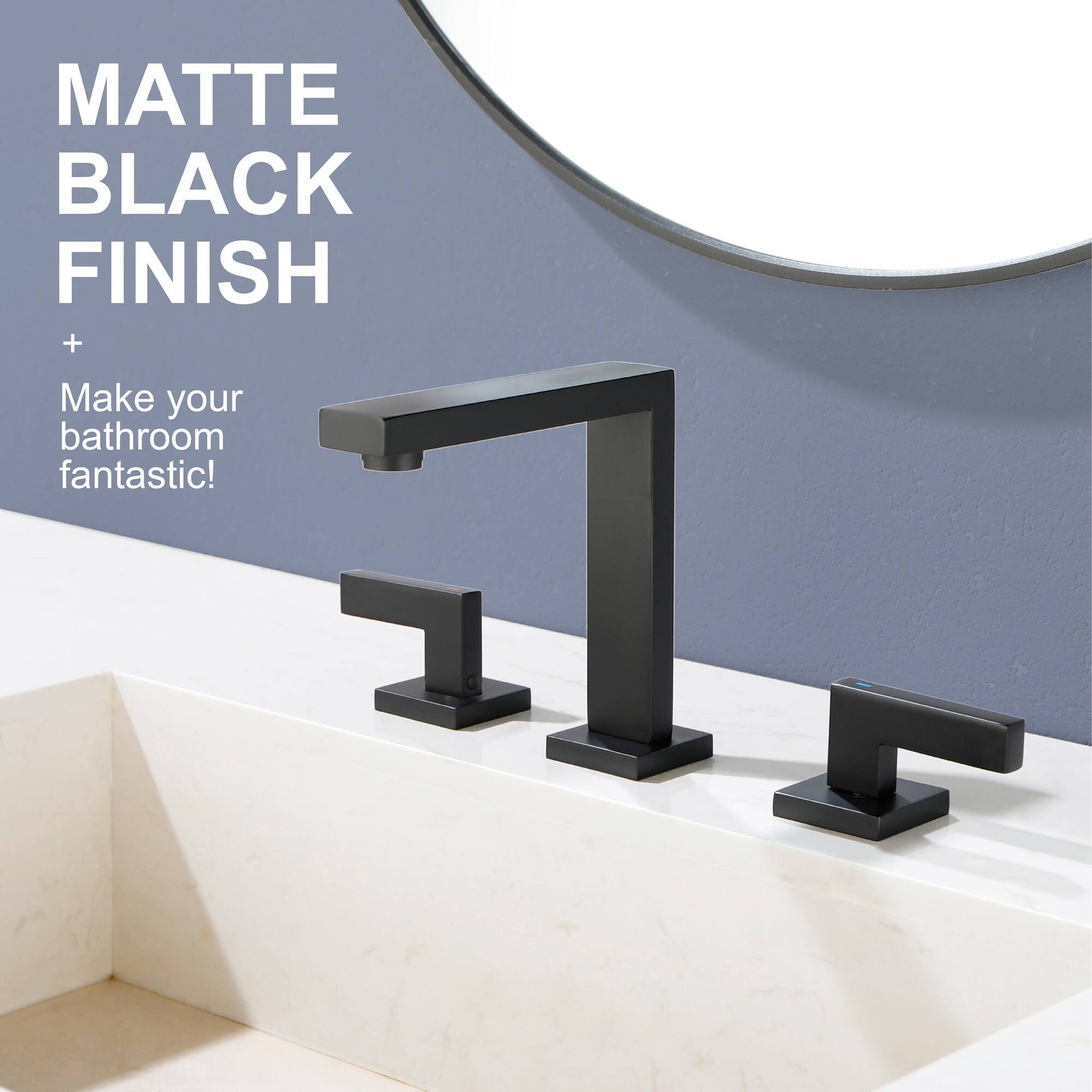 MATTE BLACK FINISH  
+  
Make your bathroom fantastic!