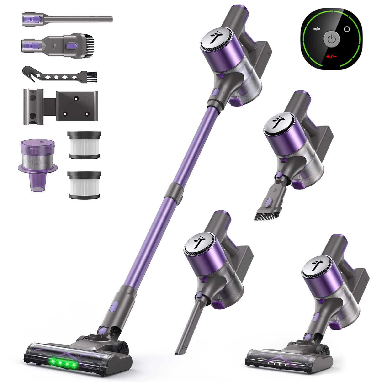 Teendow 300W Cordless Stick Vacuum Cleaner, 50kPa Brushless Motor