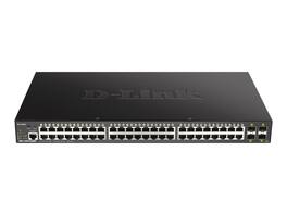 D-Link - 52-Port 10-Gigabit Smart Managed PoE Switch - Black