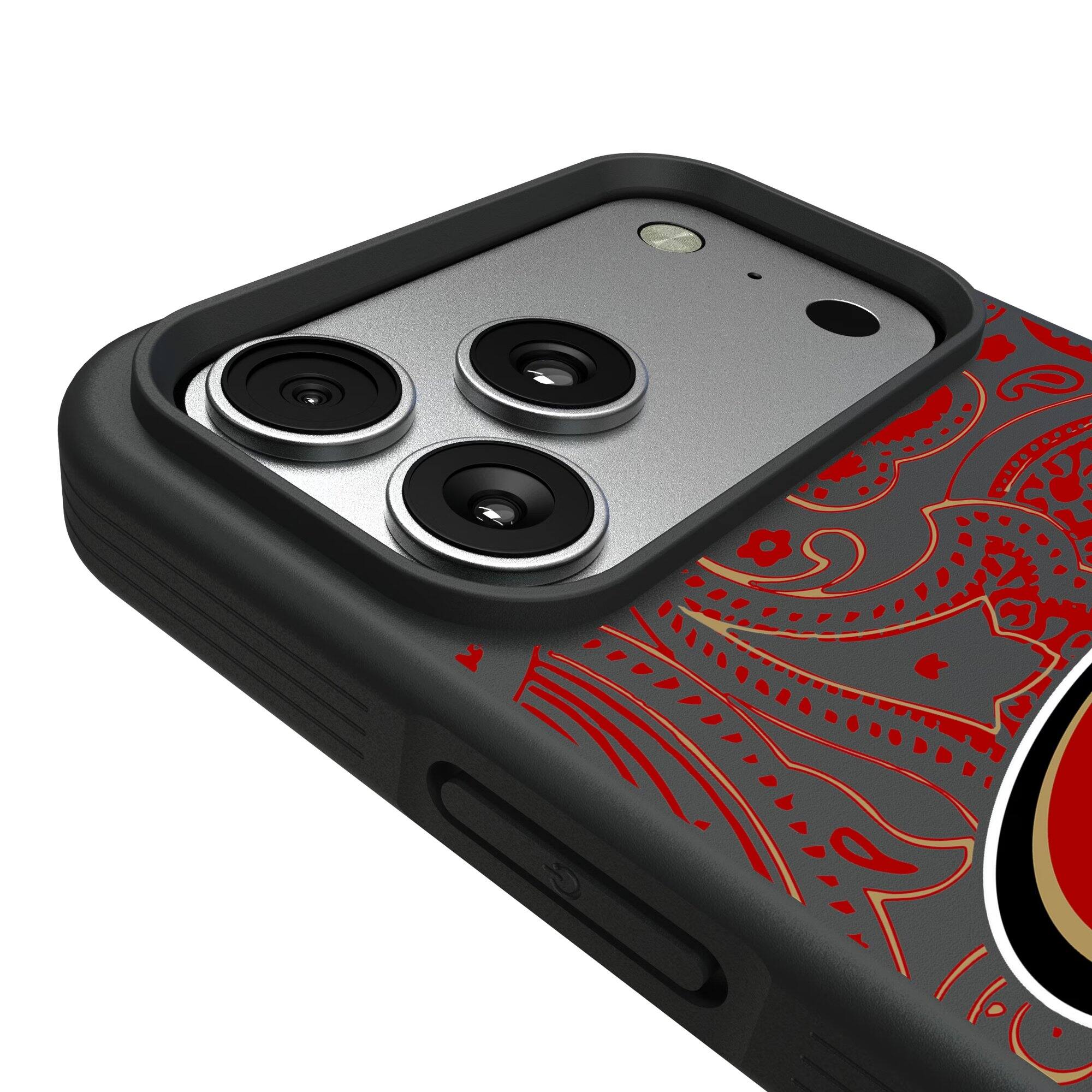 Alt View 2. Keyscaper - San Francisco 49ers Bump Case with 8.2ft Drop Protection - 15 Pro - Multicolor.